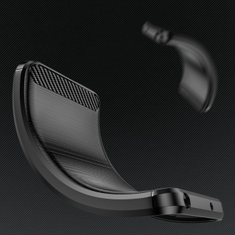 Carbon Case pro Motorola Moto E13 flexibilní silikonový karbonový kryt černý