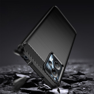 Carbon Case pro Motorola Moto G13 flexibilní silikonový karbonový kryt černý