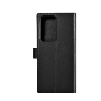 iCarer Wallet Case pro Samsung Galaxy S23 Ultra kožené pouzdro peněženka černá