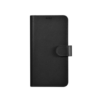 iCarer Wallet Case pro Samsung Galaxy S23+ kožené pouzdro peněženka černá