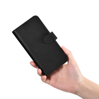 iCarer Wallet Case pro Samsung Galaxy S23+ kožené pouzdro peněženka černá