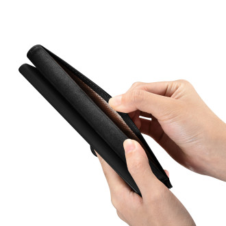 iCarer Wallet Case pro Samsung Galaxy S23+ kožené pouzdro peněženka černá