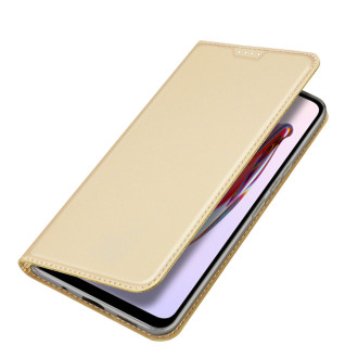 Dux Ducis Skin Pro Case pro Xiaomi Redmi 11A / Poco C55 / Redmi 12C Cover Flip Card Wallet Stand Gold