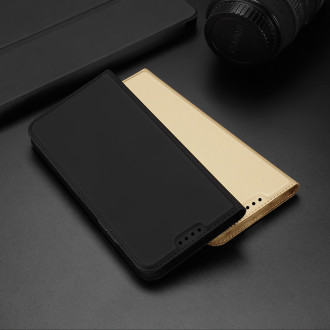 Dux Ducis Skin Pro Case pro Xiaomi Redmi 11A / Poco C55 / Redmi 12C Cover Flip Card Wallet Stand Gold