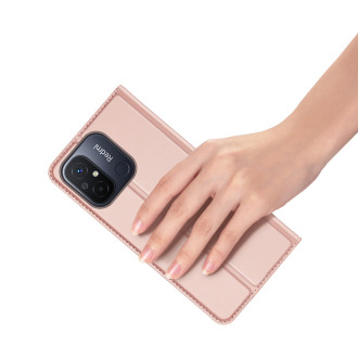 Pouzdro Dux Ducis Skin Pro pro Xiaomi Redmi 11A / Poco C55 / Redmi 12C Cover Flip Card Wallet Stand Pink