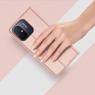 Pouzdro Dux Ducis Skin Pro pro Xiaomi Redmi 11A / Poco C55 / Redmi 12C Cover Flip Card Wallet Stand Pink