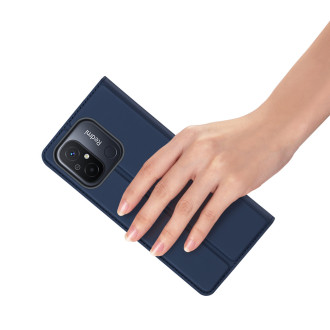 Dux Ducis Skin Pro Case pro Xiaomi Redmi 11A / Poco C55 / Redmi 12C Cover Flip Card Wallet Stand Blue