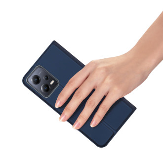 Pouzdro Dux Ducis Skin Pro pro Xiaomi Redmi Note 12 Pro+ flip cover card stojánek na peněženku modrý