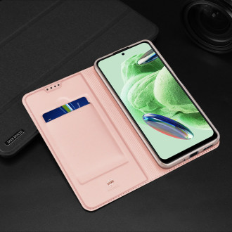 Pouzdro Dux Ducis Skin Pro pro Xiaomi Redmi Note 12 Pro+ flip cover card stojánek na peněženku modrý