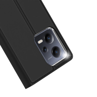 Pouzdro Dux Ducis Skin Pro pro Xiaomi Redmi Note 12 Pro+ flip cover card stojánek na peněženku černý