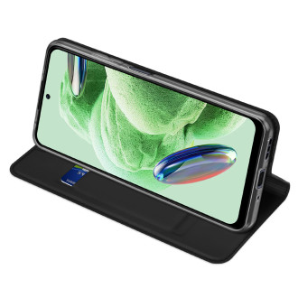 Pouzdro Dux Ducis Skin Pro pro Xiaomi Redmi Note 12 Pro+ flip cover card stojánek na peněženku černý