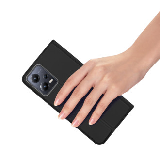Pouzdro Dux Ducis Skin Pro pro Xiaomi Redmi Note 12 Pro+ flip cover card stojánek na peněženku černý