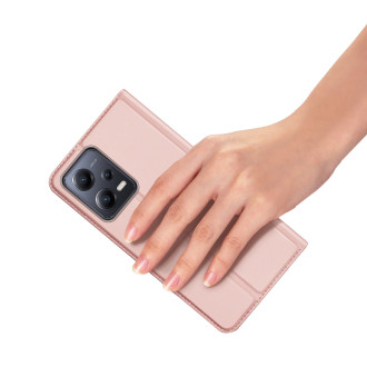 Dux Ducis Skin Pro Case pro Xiaomi Redmi Note 12 Pro / Poco X5 Pro 5G Cover Flip Card Wallet Stand Pink