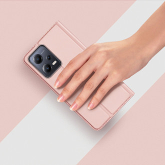 Dux Ducis Skin Pro Case pro Xiaomi Redmi Note 12 Pro / Poco X5 Pro 5G Cover Flip Card Wallet Stand Pink