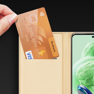 Dux Ducis Skin Pro Case pro Xiaomi Redmi Note 12 Pro / Poco X5 Pro 5G Cover Flip Card Wallet Stand Blue