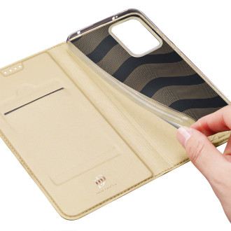 Dux Ducis Skin Pro pouzdro pro Xiaomi Redmi Note 12 5G / Poco X5 5G Flip Cover Card Wallet Stand Gold