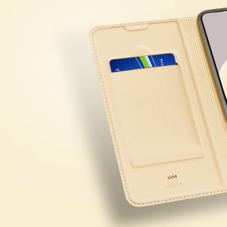 Dux Ducis Skin Pro Case pro Xiaomi Redmi Note 12 Cover Flip Card Wallet Stand Gold