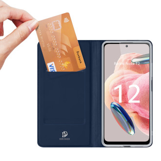 Dux Ducis Skin Pro Case pro Xiaomi Redmi Note 12 Flip Card Wallet Stand Blue