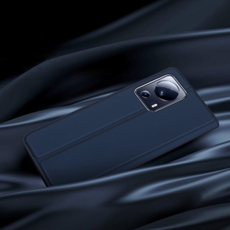 Pouzdro Dux Ducis Skin Pro pro Xiaomi 13 Lite flip cover card stojánek na peněženku modrý