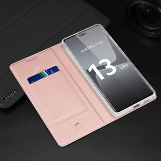 Pouzdro Dux Ducis Skin Pro pro Xiaomi 13 Lite flip cover card stojánek na peněženku modrý