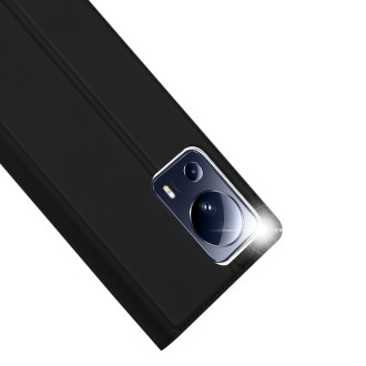 Pouzdro Dux Ducis Skin Pro pro kryt Xiaomi 13 Lite s vyklápěcím stojánkem na peněženku černý