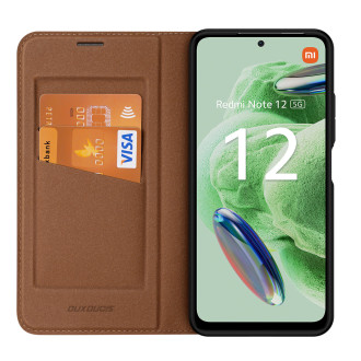 Pouzdro Dux Ducis Skin X2 pro Xiaomi Redmi Note 12 5G / Poco X5 5G Cover Flip Wallet Stand Brown