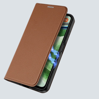 Pouzdro Dux Ducis Skin X2 pro Xiaomi Redmi Note 12 5G / Poco X5 5G Cover Flip Wallet Stand Brown