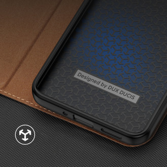 Pouzdro Dux Ducis Skin X2 pro Xiaomi Redmi Note 12 5G / Poco X5 5G Cover Flip Wallet Stand Brown