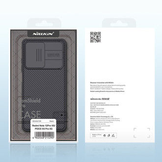 Kryt Nillkin CamShield Pro Case pro Xiaomi Redmi Note 12 Pro / Poco X5 Pro 5G Kryt s krytem fotoaparátu černý