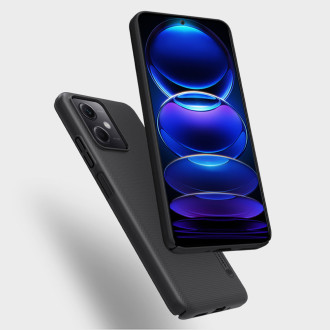 Pouzdro Nillkin Super Frosted Shield pro Xiaomi Redmi Note 12 5G / kryt Poco X5 5G + stojánek na telefon černý