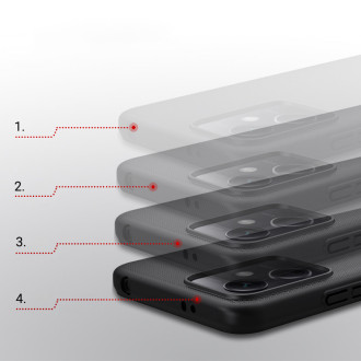 Pouzdro Nillkin Super Frosted Shield pro Xiaomi Redmi Note 12 5G / kryt Poco X5 5G + stojánek na telefon černý
