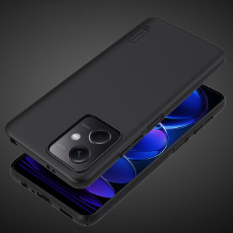 Pouzdro Nillkin Super Frosted Shield pro Xiaomi Redmi Note 12 5G / kryt Poco X5 5G + stojánek na telefon černý