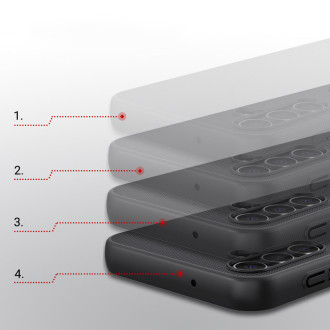 Pouzdro Nillkin Super Frosted Shield pro Samsung Galaxy A14 5G / kryt Galaxy A14 + stojánek na telefon černý