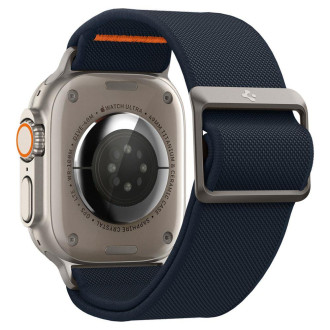 Látkový řemínek pro Apple Watch 4/5/6/7/8/SE/Ultra (44/45/49 mm) Spigen Fit Lite Ultra – tmavě modrá