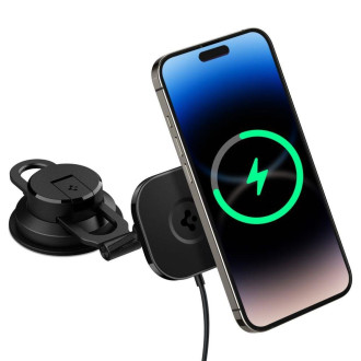 Spigen ITS35W-3 ONETAP PRO 3 MAGNETICKÉ MAGSAFE ČELNÍ SKLO A PALUBNÍ DESKA BEZDRÁTOVÁ NABÍJEČKA PRO UPEVNĚNÍ DO AUTOMOBILU ČERNÁ