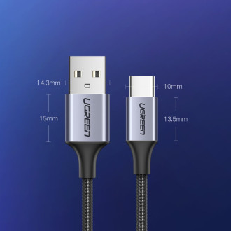 Ugreen kabel USB kabel – USB Type C Quick Charge 3.0 3A 0,5 m šedý (60125)
