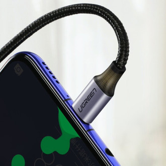 Ugreen angled cable USB Type C - USB Type C Power Delivery 60 W 20 V 3 A 2 m black-gray cable (US255 50125)