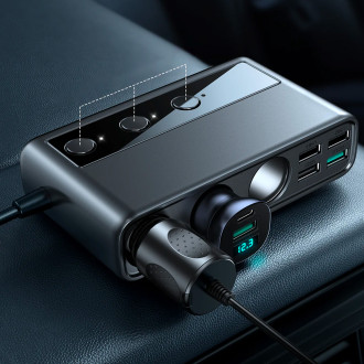 [RETURNED ITEM] Nabíječka do auta pro notebook Joyroom 9v1 154W - 5x USB / 1x USB Type C / 3x zásuvka pro zapalovač Power Delivery / Quick Charge / PP