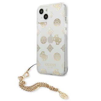 Guess GUHCP13MKSPEGO iPhone 13 6,1" złoty/gold hardcase Peony Chain Collection