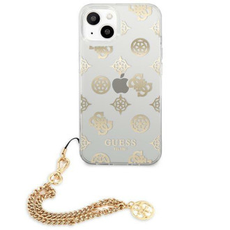 Guess GUHCP13MKSPEGO iPhone 13 6,1" złoty/gold hardcase Peony Chain Collection