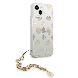 Guess GUHCP13MKSPEGO iPhone 13 6,1" złoty/gold hardcase Peony Chain Collection