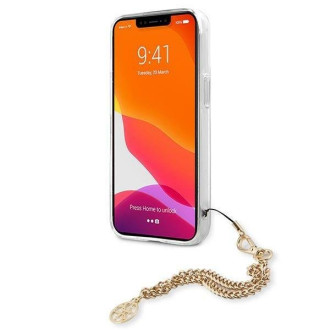Guess GUHCP13MKSPEGO iPhone 13 6,1" złoty/gold hardcase Peony Chain Collection