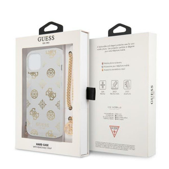 Guess GUHCP13MKSPEGO iPhone 13 6,1" złoty/gold hardcase Peony Chain Collection