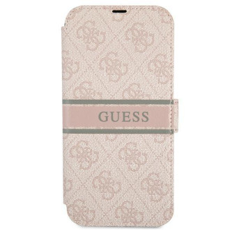 Guess GUBKP13S4GDPI iPhone 13 mini 5,4&quot; růžová/růžová kniha 4G Stripe