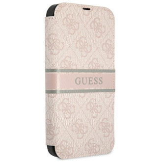 Guess GUBKP13S4GDPI iPhone 13 mini 5,4&quot; růžová/růžová kniha 4G Stripe