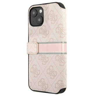 Guess GUBKP13S4GDPI iPhone 13 mini 5,4&quot; růžová/růžová kniha 4G Stripe