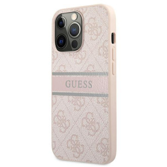 Guess GUHCP13X4GDPI iPhone 13 Pro Max 6,7&quot; růžový/růžový pevný obal 4G Stripe