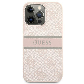 Guess GUHCP13X4GDPI iPhone 13 Pro Max 6,7&quot; růžový/růžový pevný obal 4G Stripe