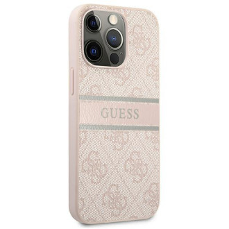 Guess GUHCP13X4GDPI iPhone 13 Pro Max 6,7&quot; růžový/růžový pevný obal 4G Stripe