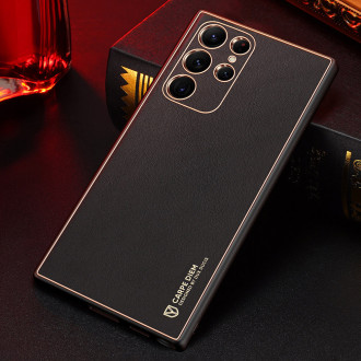 Dux Ducis Yolo elegant cover made of ecological leather for Samsung Galaxy S22 Ultra black